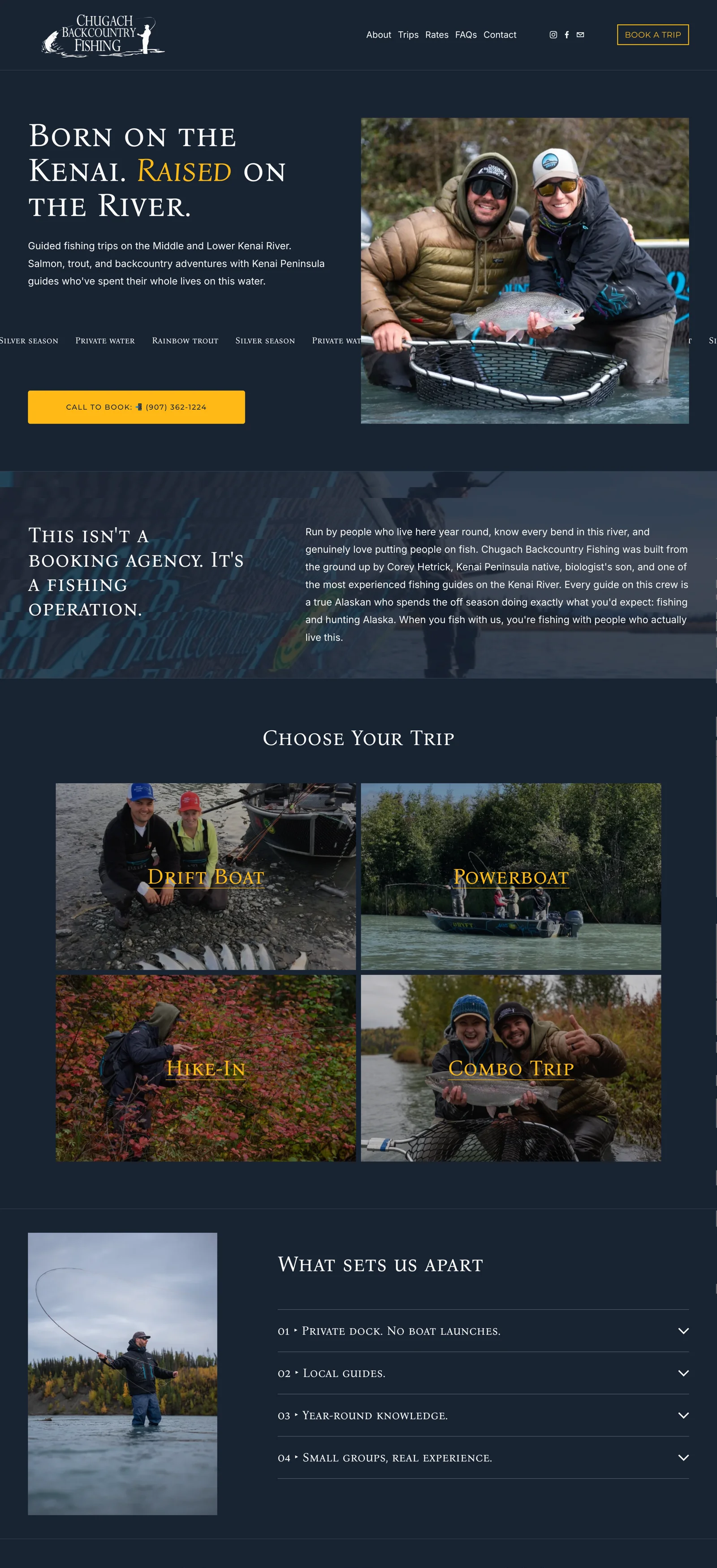 Chugach Backcountry Fishing — Website Design